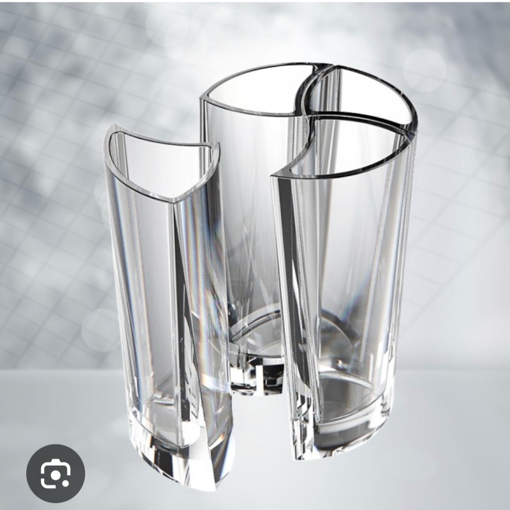 Orrefors Kostaboda Clear Crystal Multi-Section Vase